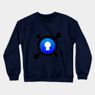 CERRADURA AZUL CON LINEAS Crewneck Sweatshirt